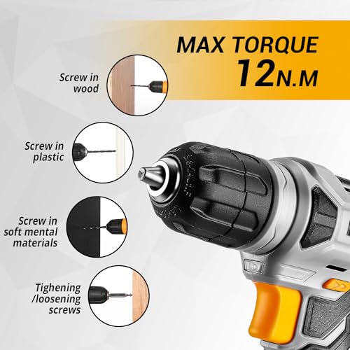 Tool Kit with 8V Cordless Drill,Tool Box with Drill,Hand Drill Set for Men & Women,Home Tool Kits for House Repair,Handyman,DIY 126 Piece