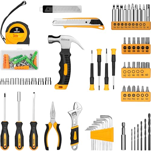 Tool Kit with 8V Cordless Drill,Tool Box with Drill,Hand Drill Set for Men & Women,Home Tool Kits for House Repair,Handyman,DIY 126 Piece