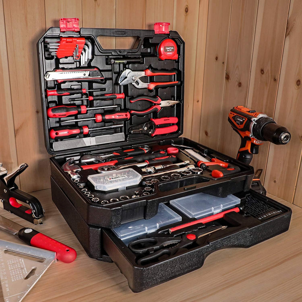 325 Piece Home Repair Tool Kit, General Home/Auto Repair Tool Set, Toolbox Storage Case with Drawer, General Household Tool Kit - Perfect for Homeowner, Diyer, Handyman