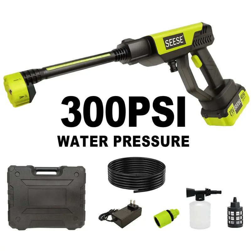 Cordless Pressure Washer with Single Port Charger Base, Bottle‑Portable Electric Power Washer for Car Washing, Household Cleaning, Patio & Garden Watering
